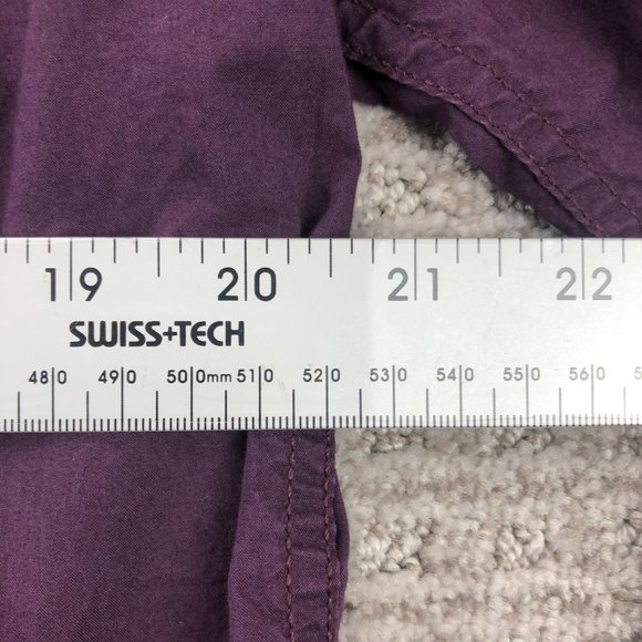 Guess Los Angeles Shirt Men Extra Large XL Purplish Red Button Up Long Sleeve - Picture 8 of 9